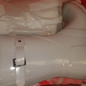 Hunter boots original short gloss white